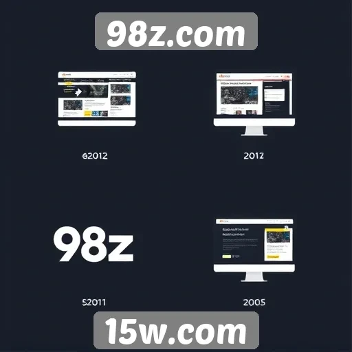 Evolução do design do 98z.com ao longo do tempo